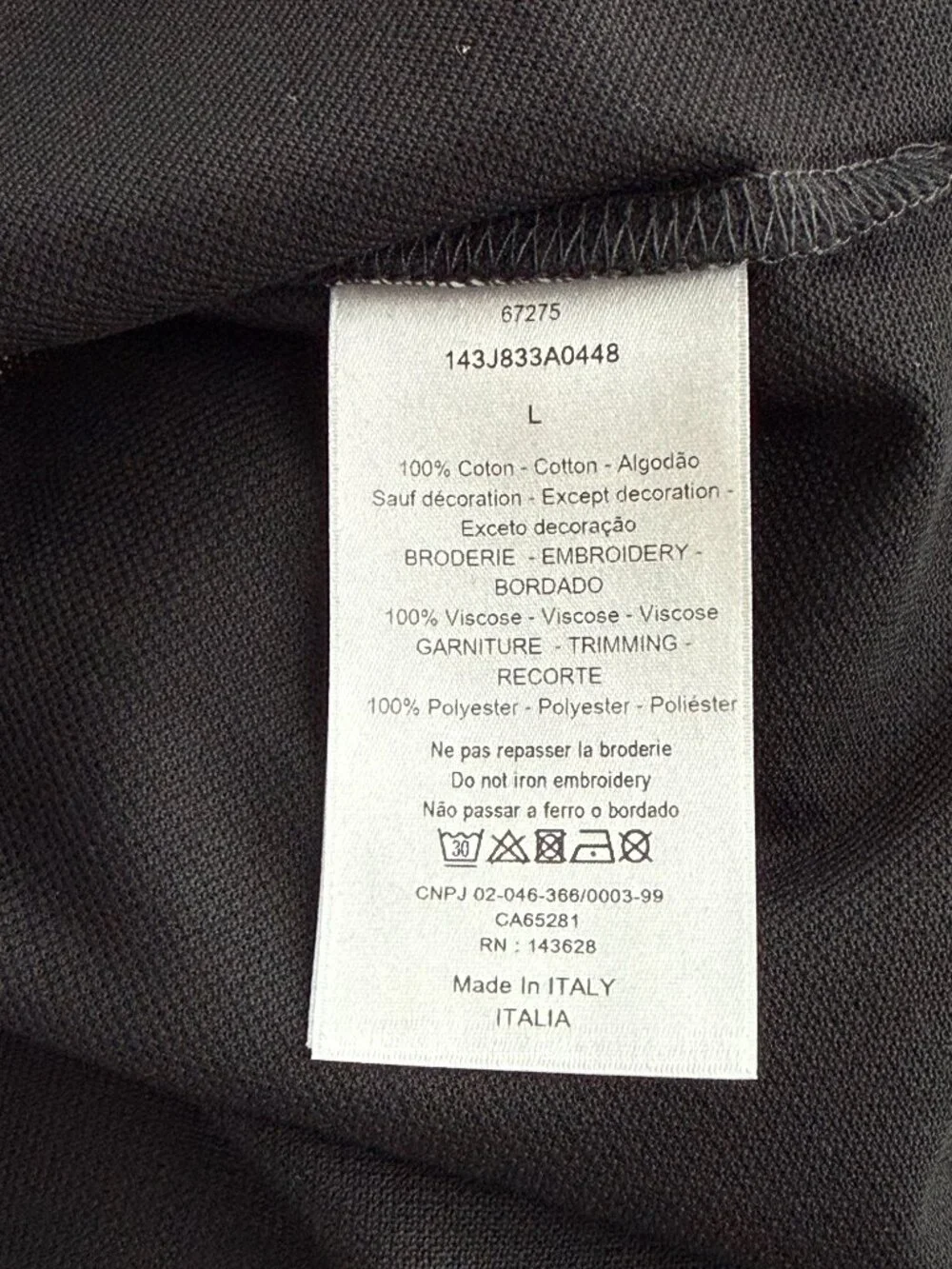 Dior Kenny Scharf Black & White Cards Logo Polo T-Shirt